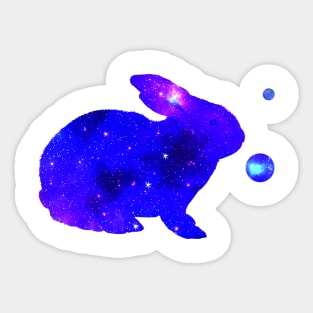 Rabbit in Space Sticker